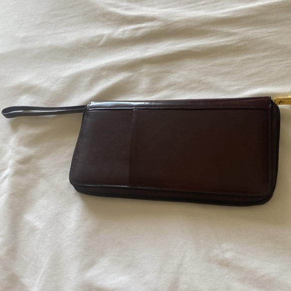 Emerson by Ricardo Beverly Hills Brown Leather Wallet/ Clutch Bag NWOT - Picture 4 of 11